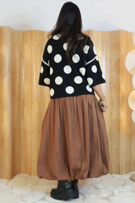 Robanne soft Stretch Party Knit Polka Black /5=